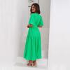 women's High Waist Puff Sleeve V Neck Midi Dress Solid Color Vacation Casual Party Dress
