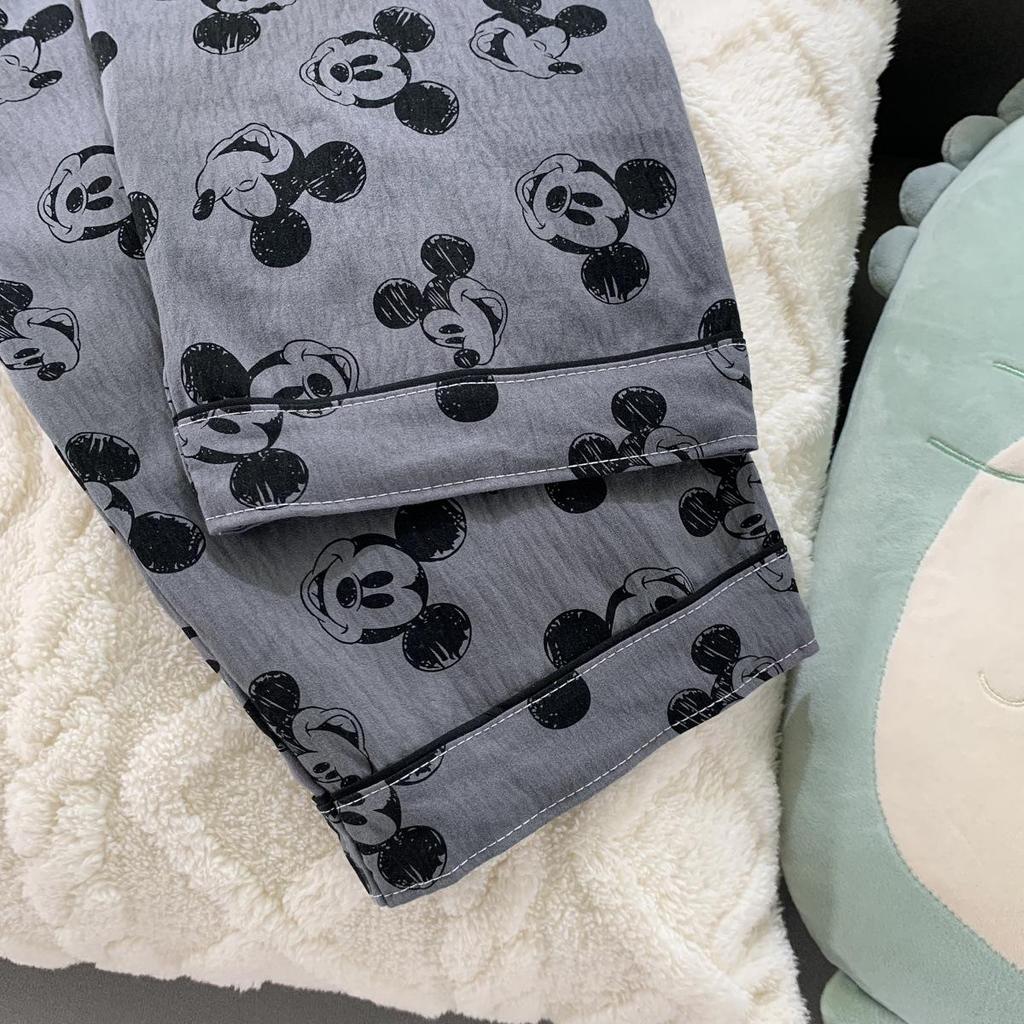 Dámský bavlněný pyžamový set Mickey - Jaro/Podzim Svetr & Dlouhé kalhoty