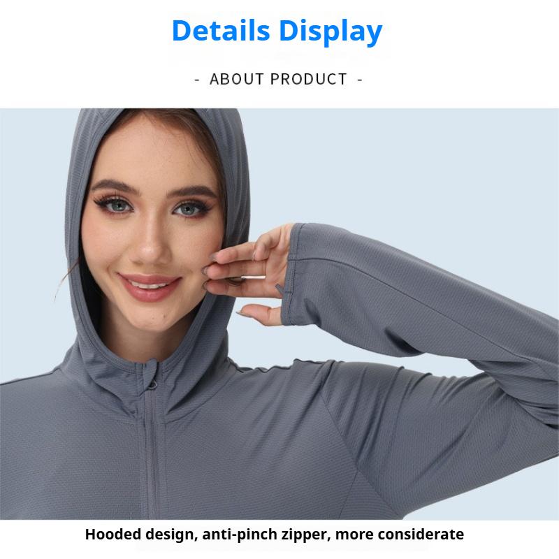 Summer Women's Sun Protection Clothing Large Size Women's Thin Jacket UV Protection Outdoor Long-sleeved Windbreaker