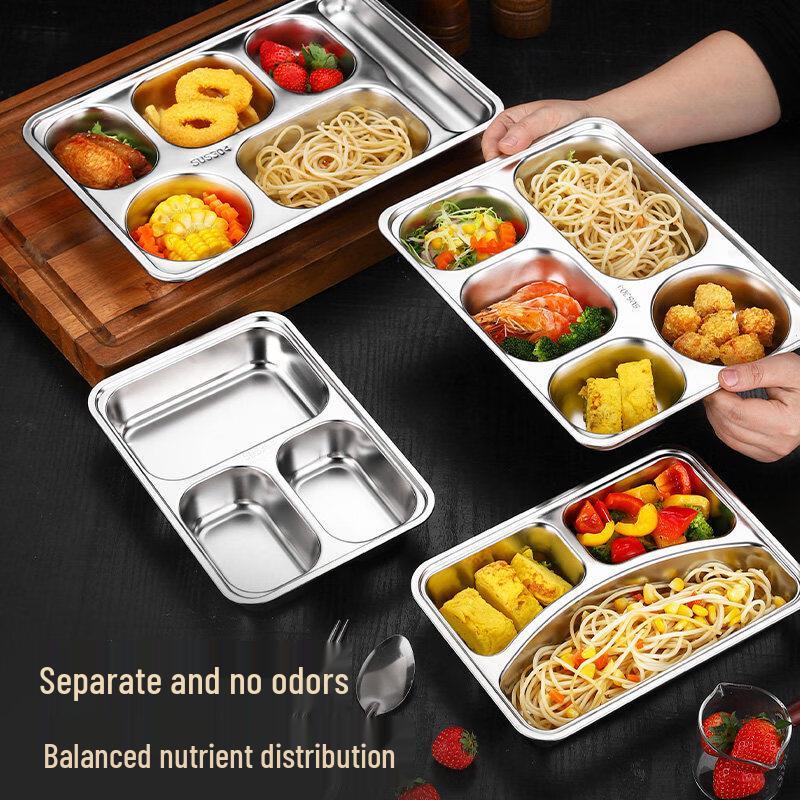 ZISIZ Förtjockad Pappersmåltidsbricka med 4 Fack