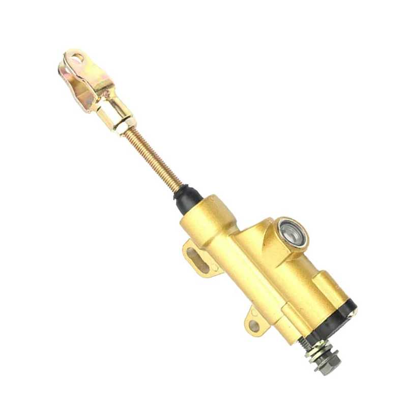 

Gold Universal Rear Foot Hydraulic Master Cylinder Brake Pump for Motorcycle Motorbike ATV Dirt Bike Go Kart Scooter