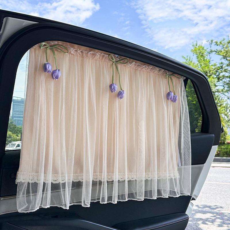 Car Sunshade, -shaped Decorative Car Sunshade With Double-layer Privacy And Heat Insulation, Universal Car Sunshade