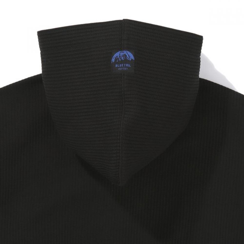 Bluetail Black Waffle Hoodie Zip Up Aaa1jp01bk