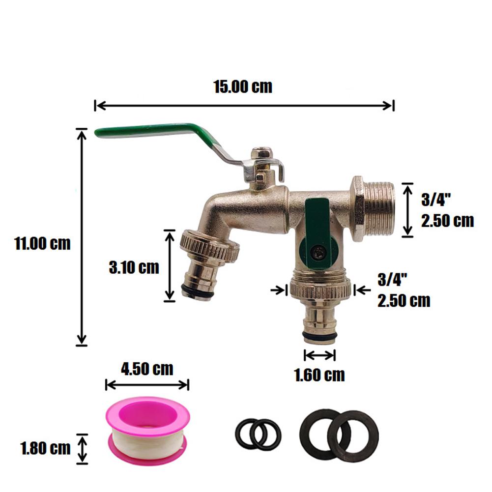 Frost-Resistant Double Outlet Faucet Zinc Alloy Faucet