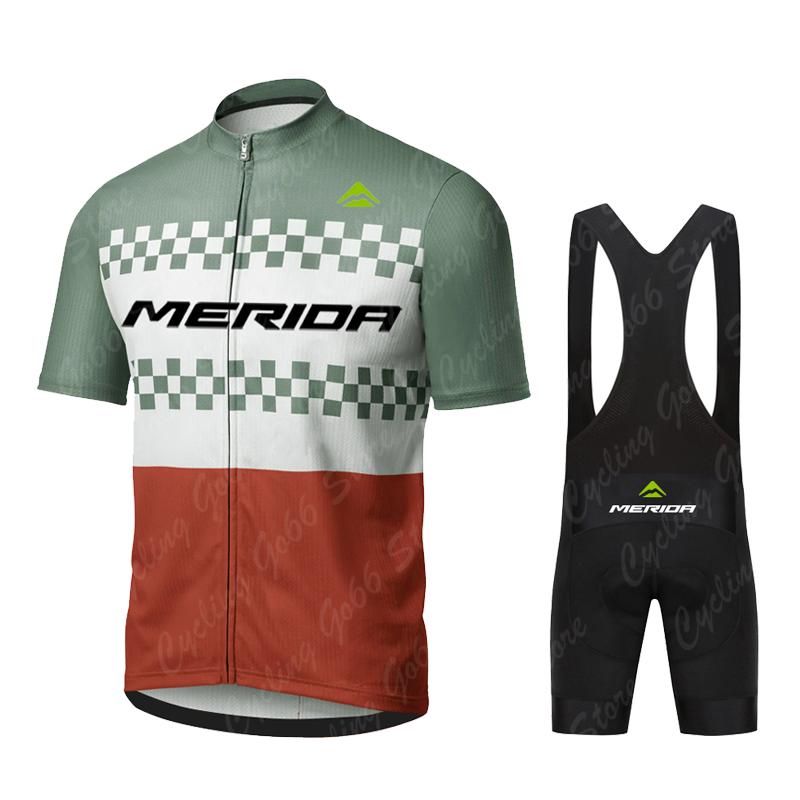 Merida Summer Cycling Jersey Set Breathable MTB Bicycle Cycling Clothing Mountain Bike Wear Clothes Maillot Ropa Ciclismo Hombre