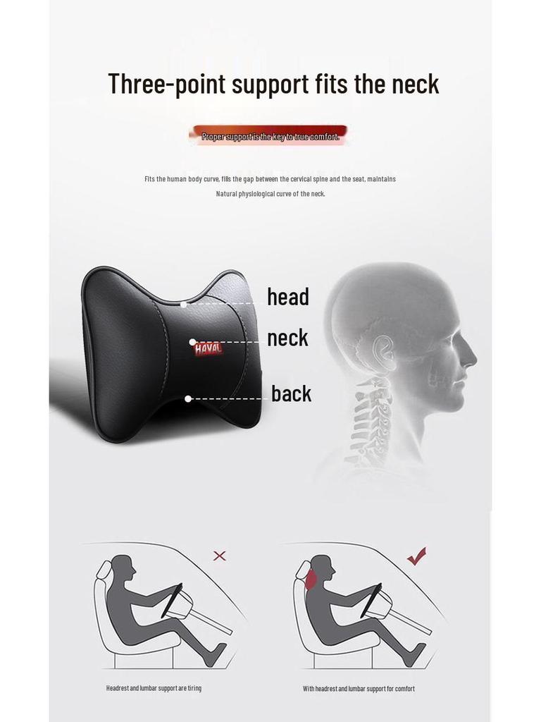 Haval Car Headrest & Lumbar Support: Compatible with H6, Big Dog, H9, Divine Beast, M6, Red Hare, F7