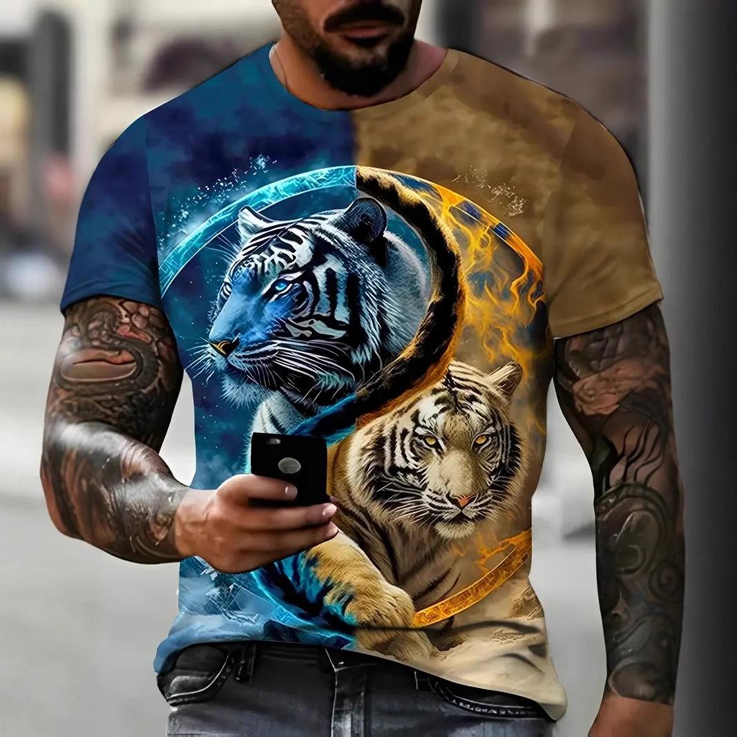 

чоловіча футболка з коротким рукавом та 3D-принтом XS