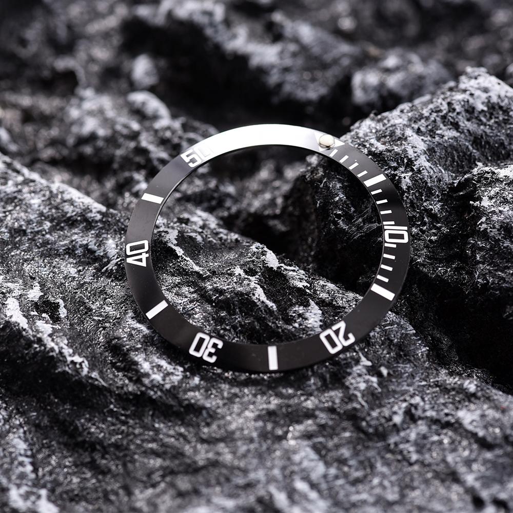 STAPELP GRAYSS 38mm Slope Ceramic Bezel Insert For 40mm SUB Diving Watch Case Compatible NH34NH35 GMT Movement Watch Accessories