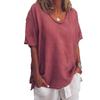 Blusa Estiva da Donna con Maniche Corte a Pipistrello Elegante Casual Larga per Ogni Occasione