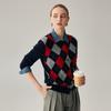 Zhaojun Women's British Style Argyle Cashmere Cardigan