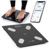 Electronic Scale 180 Kg, Tempered Glass House, LCD, with App, Black