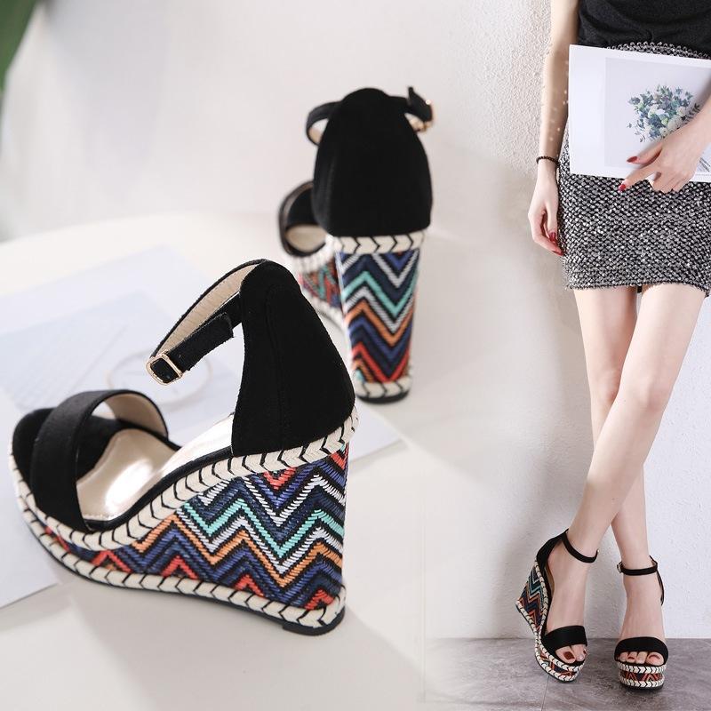 Sandale cu platformă pentru femei, pantofi cu platformă, de lux, de designer, pentru damă, sandale confortabile de petrecere, încălțăminte de vară