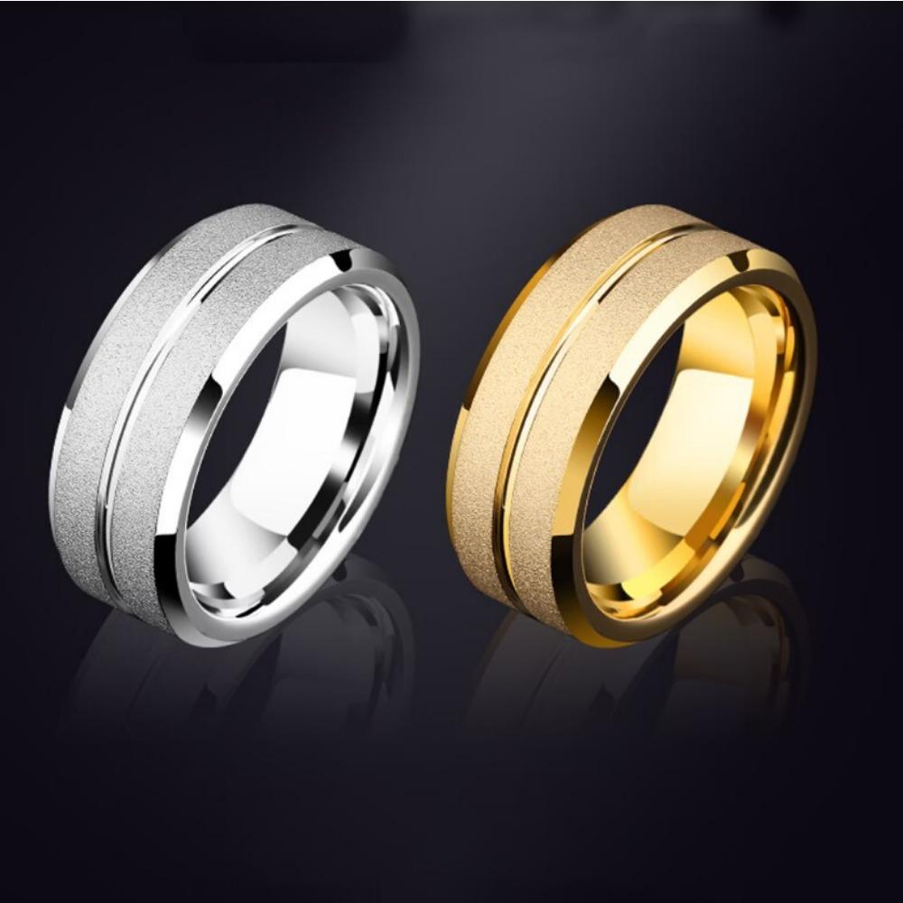 Zubehör Edelstahl Single-Line Scrub Couple Ring Europäischer und amerikanischer Titanstahlring Handzubehör