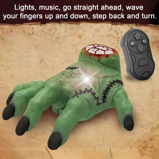 Remote Control Crawling Hand Prank Toy Spooky Halloween Animated Zombie