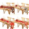 Holiday Table Runner Christmas Party Decoration Easy Cleaning Wrinkles Resistant Materials for Seasonal Celebration Top Sale
