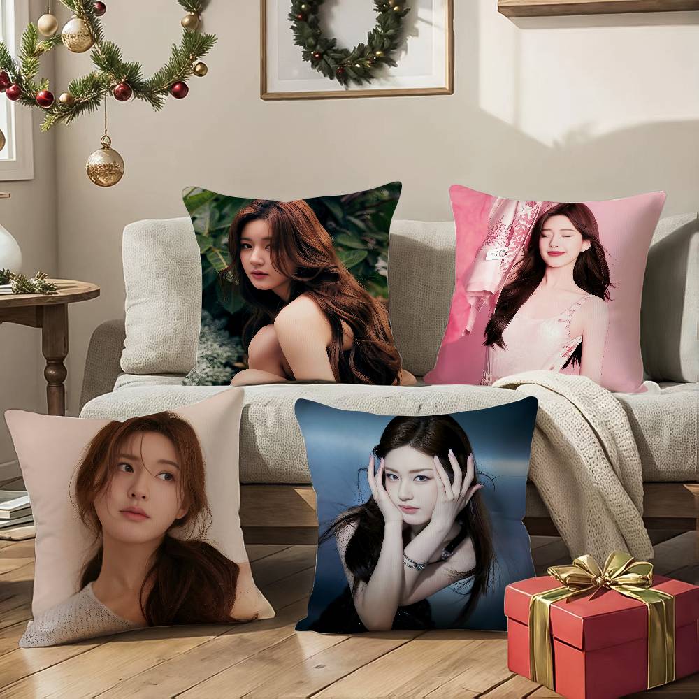 R-Rosy Zhao Pillow Case Anti-dustmite Pillowcase Invisible zipper silky Sofa cushion cover