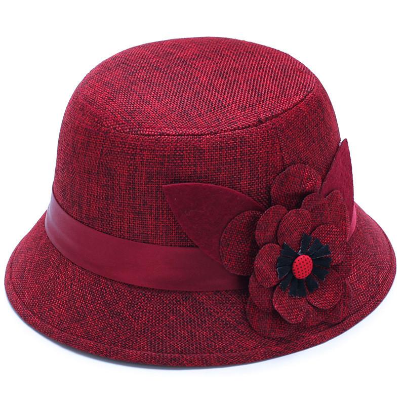Linen Sun Hat For Women With Wide Brim Summer Fashion Casual Sun Protection