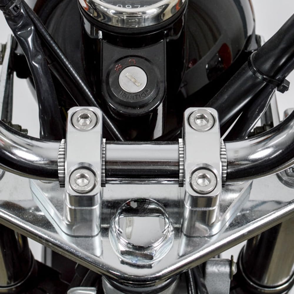 8 PCS Handlebar Shim,7/8" to 1" Aluminum Alloy Motorcycle Bar Spacer for 22 mm Diameter Motorcycle Handlebars