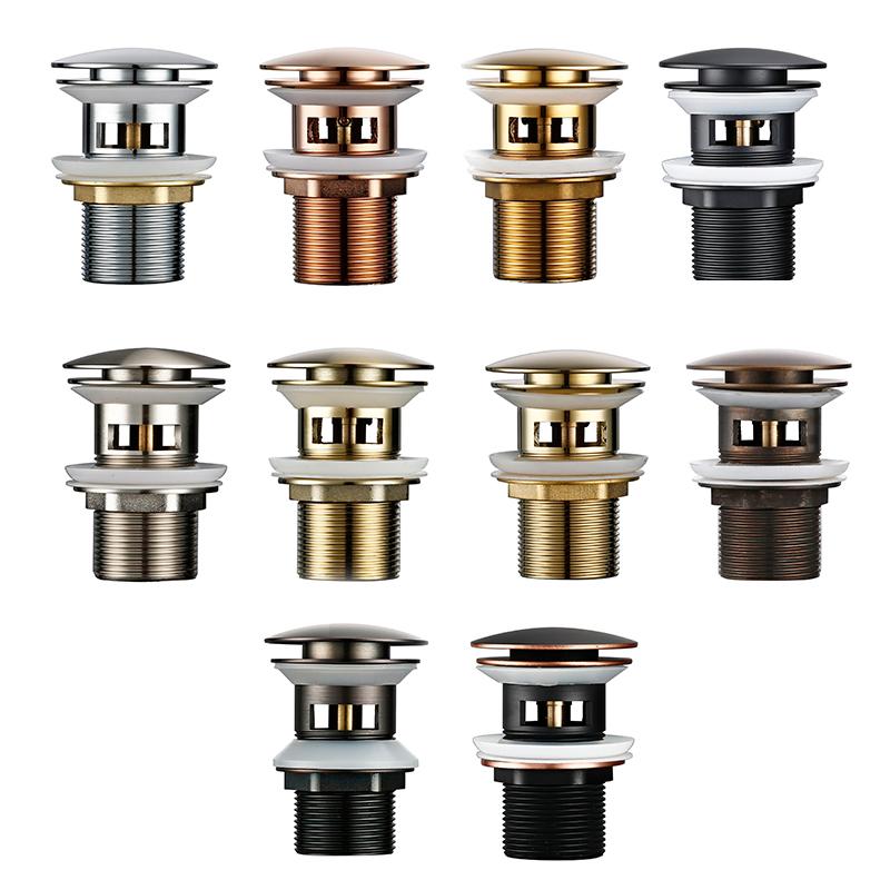 Pop up Drain Button Bathroom Sink Plug Black Gold Rose Siphon Waste Stopper Wash Basin Faucet Accessory for Kitchen Or Bath Oil Drain Plugs 3