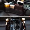 2 Pack Car Organizer Front Seat Gap Filler With Cup Holder PU Leather Car Console Side Pocket With Usb Charging Hole