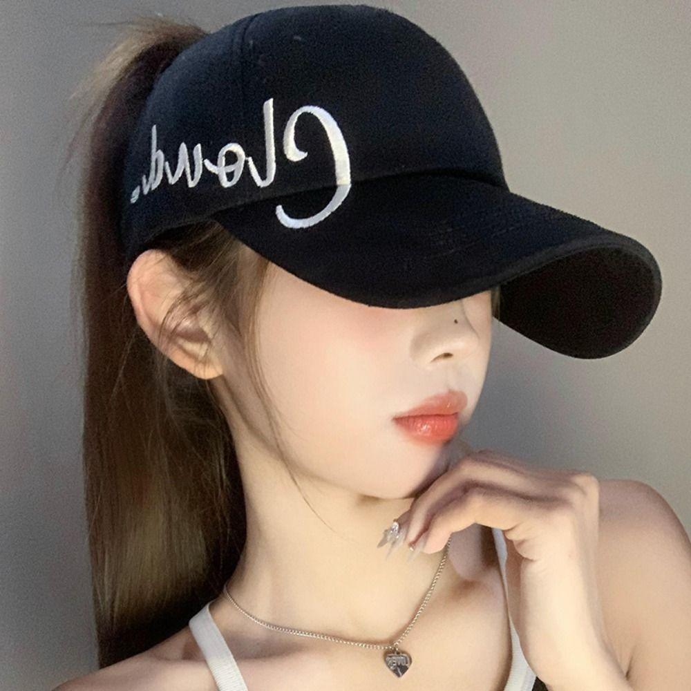 Sun Protection Peaked Cap Solid Color Sun Hat Fashion Baseball Cap