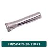 KM12 Right-Angle Milling Arbor with R0.8 Cutter Head, C20 Straight Shank, and C16 R5 Head for Turret Milling Machine