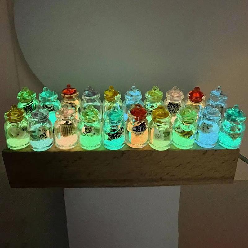 Ciondolo Scatola Conchiglia Conchiglia Trasparente Luminosa per Creazione Gioielli Charms Fai da Te Ornamento Decorazione Casa