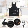 2 Pack Kitchen Aprons for Women, Adjustable Cooking Aprons for Women with Pockets, Waterproof Chef Aprons