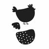 Matrice de découpe - ARTEMIO - Poule à pois - Multicolore - 8x7 cm - Scrapbooking