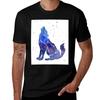 Galaxy Howling Wolf TShirt Street Art Print Tee Shirt