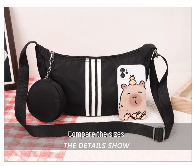 Vielseitige Damen-Umhänge- & Schultertasche aus Nylon - Trendig, tragbar, kleine Knödeltasche mit Münzfach