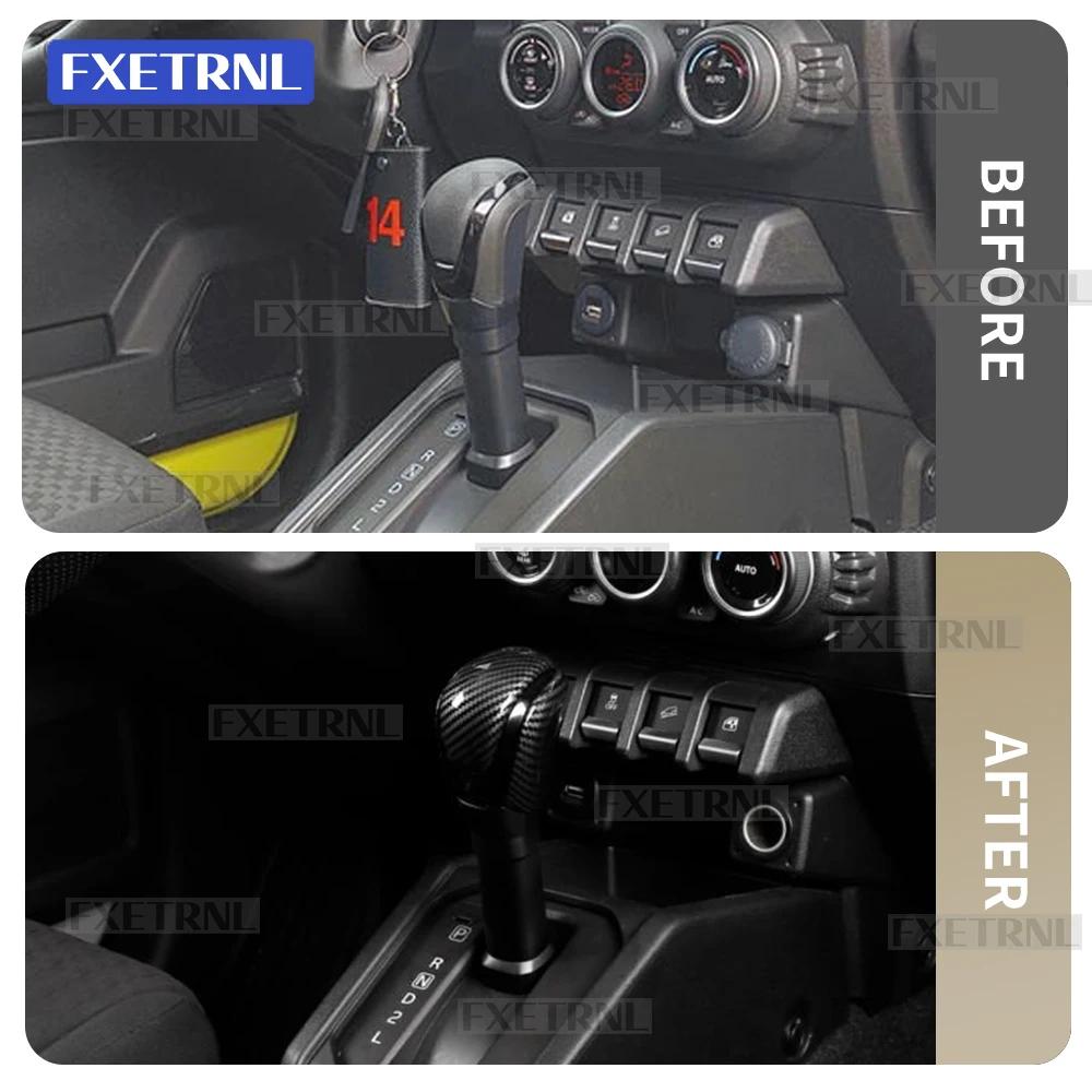 Carbon Fiber Style Gear Shift Collar Cover for Suzuki Jimny 2018-2025 LHD RHD
