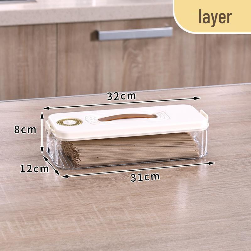 Scatola Quadrata Ermetica in Plastica per Conservare Noodles con Coperchio per Cucina e Frigo