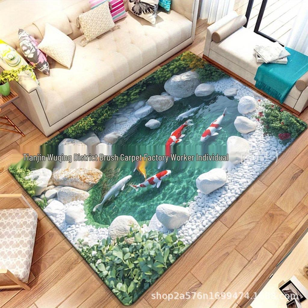 3D Ocean Floor Mat: Dirt-Resistant, Wear-Resistant, Easy-Clean Foot Mat for Home, Entrance, or Kitchen