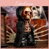 Halloween Standing Skeleton Decoration Terrifying Mask Resin Ornament For Festive Style