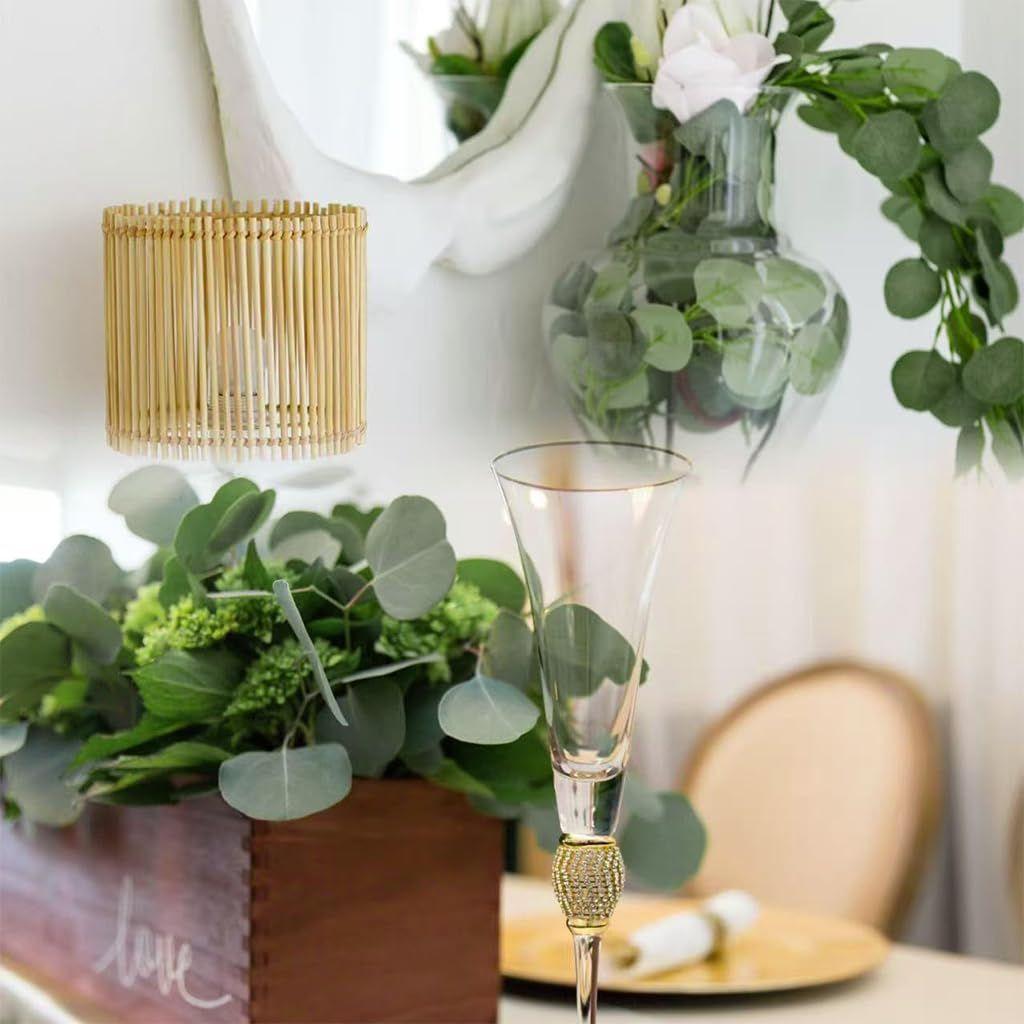 6 Pack Eucalyptus Garland, Artificial Eucalyptus Leaves Table Greenery Garland Wreath Vines Handmade Garlands for Wedding Backdrop Indoor Outdoor