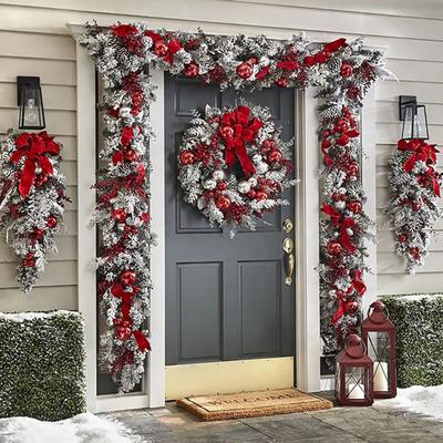 Christmas Decoration Garland Wall Hanging Christmas Door Curtain Christmas Day Door Curtain Home Decoration Door Hanging