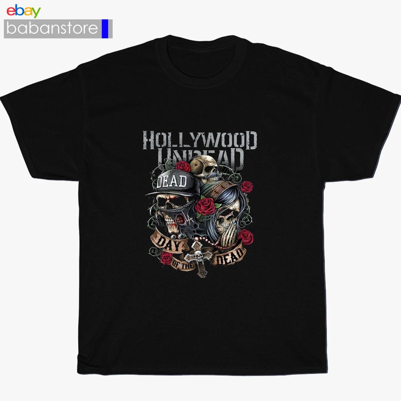 New Hollywood Undead Day Of The Dead Logo Black T shirt Size S-3XL S