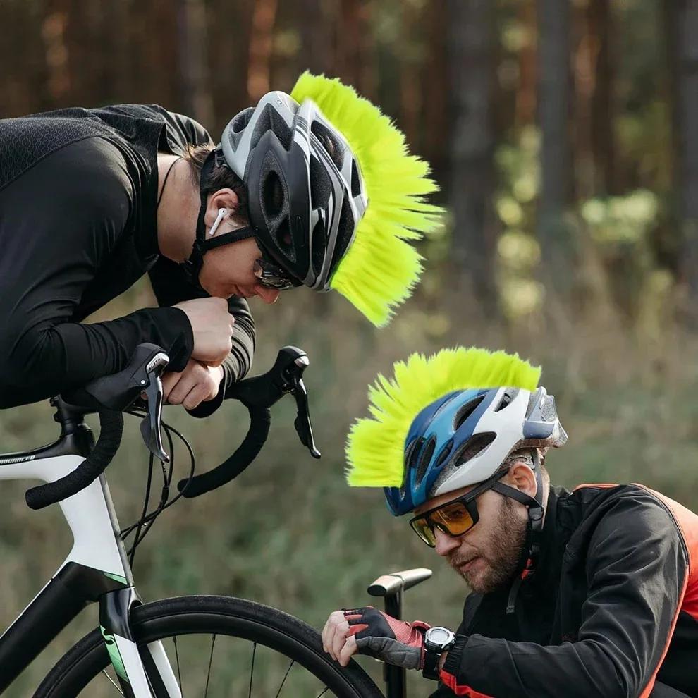 Mohawk Motorcycle Helmet Braids Decorations Wigs For Helmet Cockscomb Motocross Full Face Men Helmet Decors Hair Braids Stickers