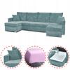 Bonito BIG Corner Sofa Bed Family Meble Corduroy Green