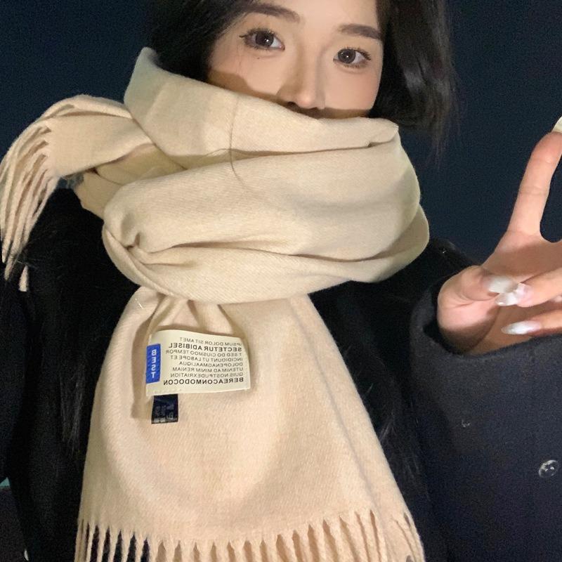 New scarf women's winter versatile shawl imitation cashmere warm high-end couple scarf