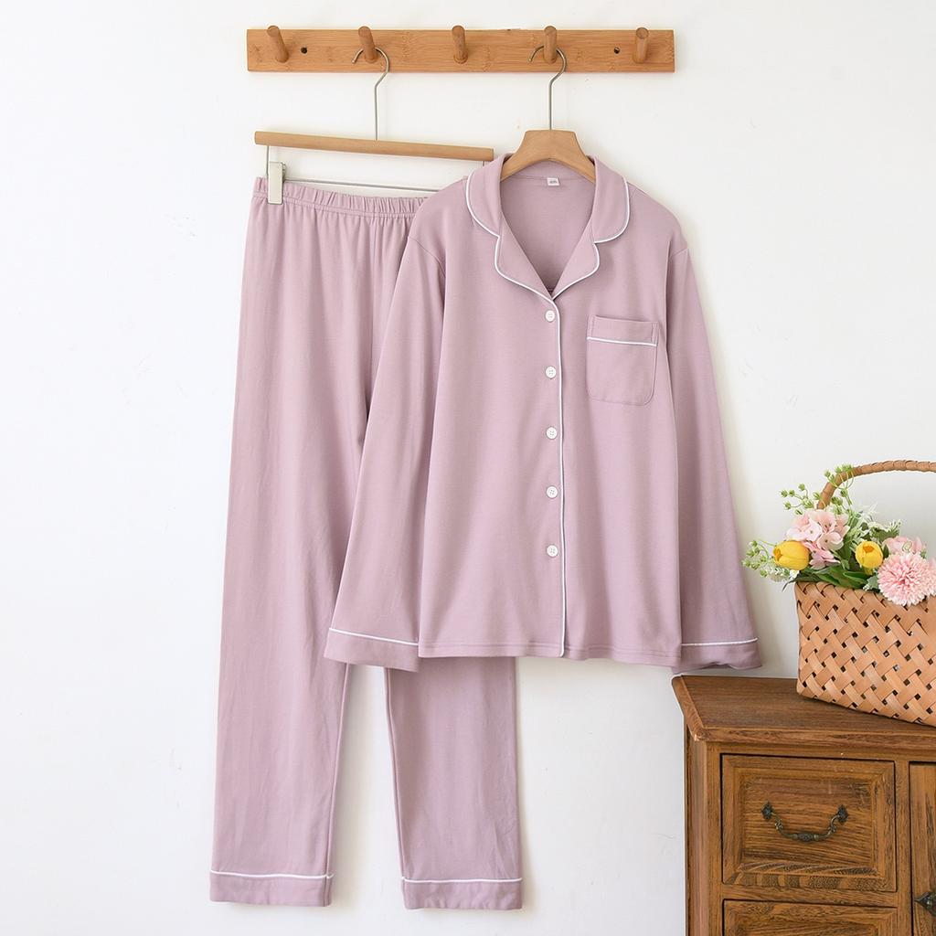 Cotton Thick Woman's Pajama Sleepwear Long Sleeved Pants Two Piece Set Ladies' Homewear Warm Sleepwear Women's Pajamas