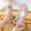 Zoccoli Mary Jane con Stampa Floreale Donna Leggeri Scarpe da Giardino Sandali Bassi Suola Spessa 4cm Antiscivolo Spiaggia Vacanze Estive Casual Outdoor Uso Quotidiano