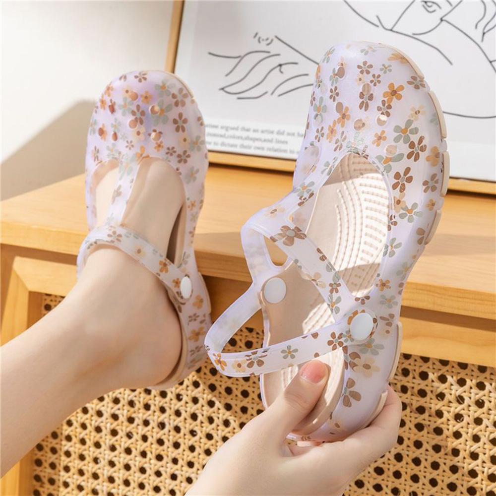 Zoccoli Mary Jane con Stampa Floreale Donna Leggeri Scarpe da Giardino Sandali Bassi Suola Spessa 4cm Antiscivolo Spiaggia Vacanze Estive Casual Outdoor Uso Quotidiano