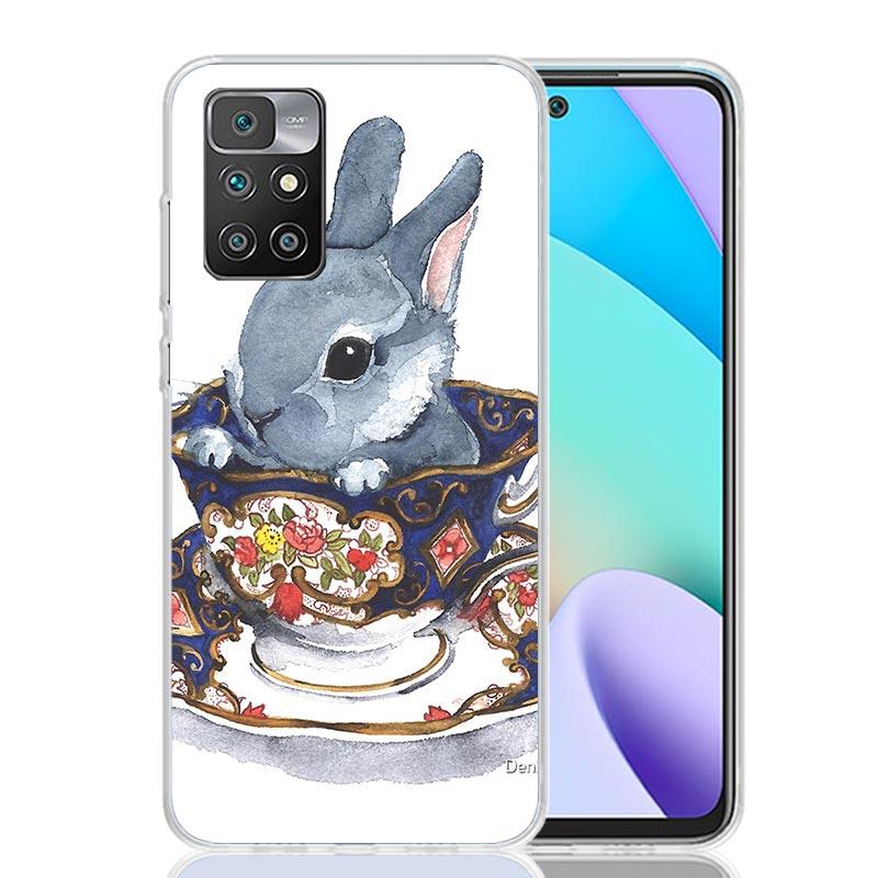 Cute Bunny Baby Rabbits Case Phone Cover for Xiaomi Redmi 13 13C 14C 12 12C 10 10C 10A 9 9C 9A 9T 8 8A 7 7A 6 Pro 6A K70 K60 K40