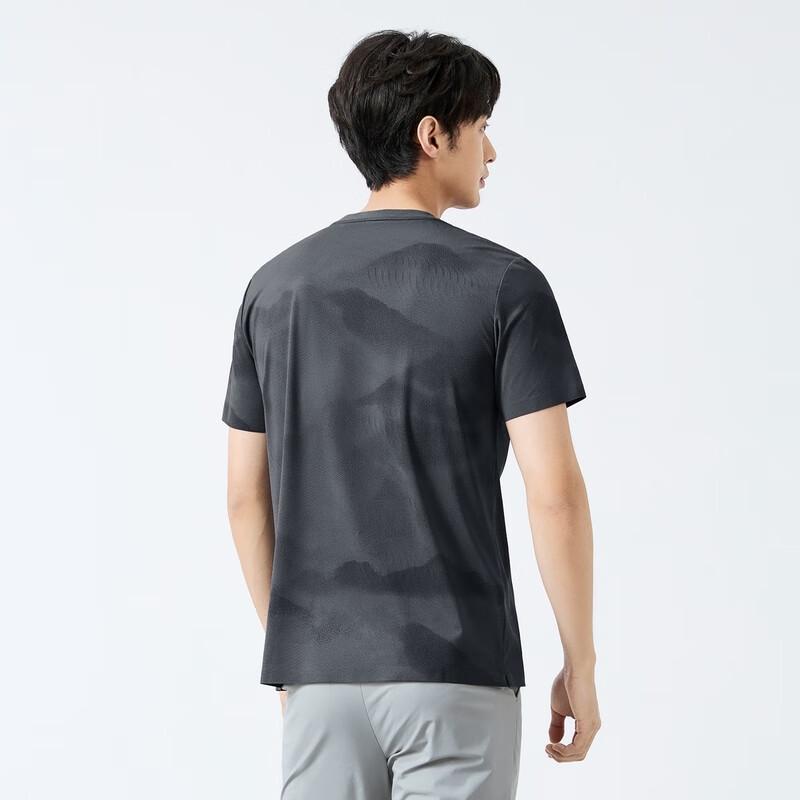 

Septwolves Men s Chinese Style Gradient Mountain Print T-Shirt XL