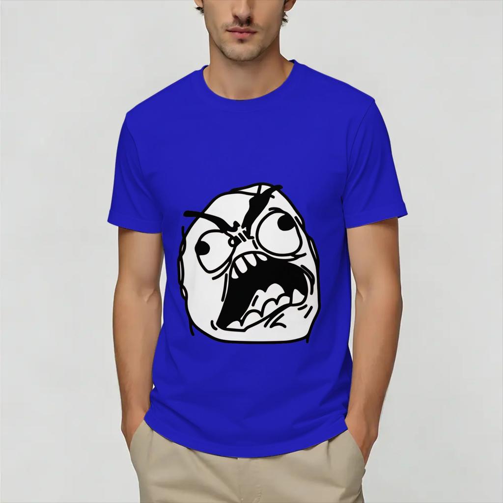 Rage Comic Trollfac Tshirt Summer Cotton Tshirts For Unisexs Popular Pattern Tshirt Short Sleeve Streetwear Tops