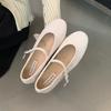 Fashion SUOJIALUN Autumn Women Flat Shoes Fashion Candy Color Ladies Round Toe Mary Jane Shoes Soft Sole Shallow Slip On Ballerinas Shoe