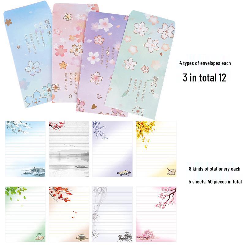 Retro Chinese-Style Love Letter Stationery Set: 16 Elegant Writing Papers for Literary Enthusiasts