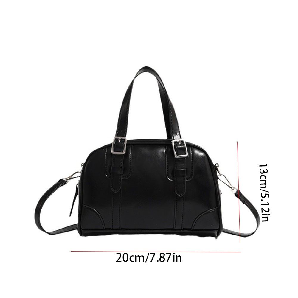 Shoulder Bag Retro Handbag PU Leather Boston Bag Elegant PU Bowling Bag  Girls/Female